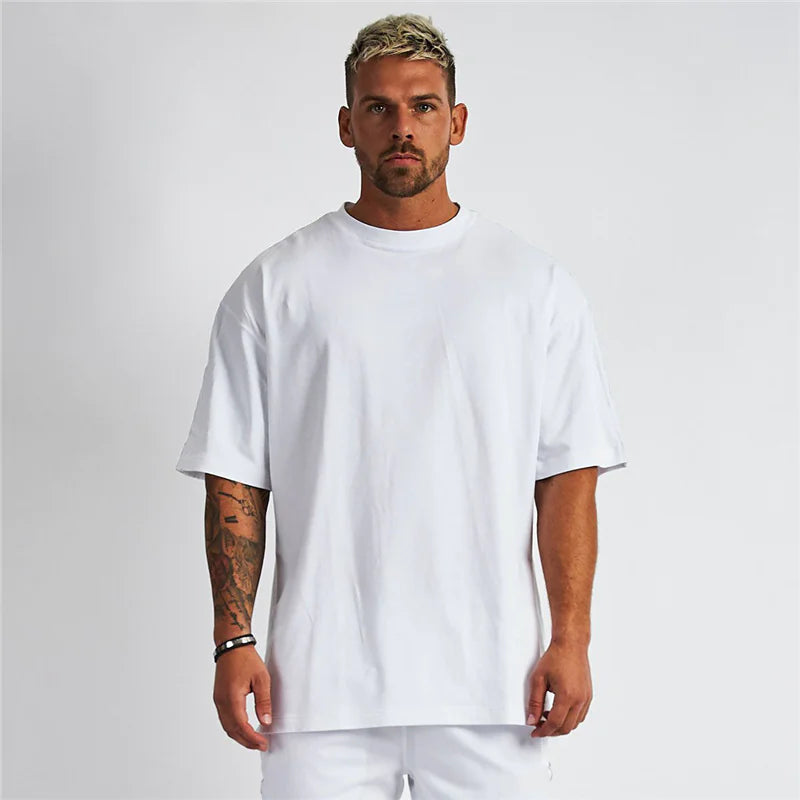 Solid Color Blank Sports Short-sleeved T-shirt