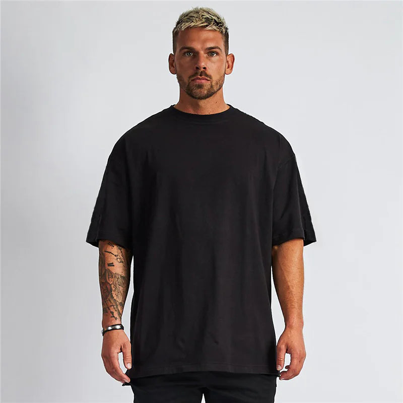 Solid Color Blank Sports Short-sleeved T-shirt