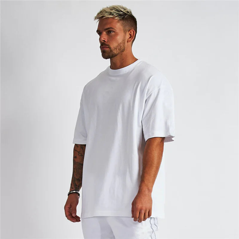 Solid Color Blank Sports Short-sleeved T-shirt